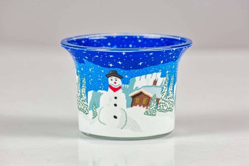 Votiv glas 592 schneemann - votiv,