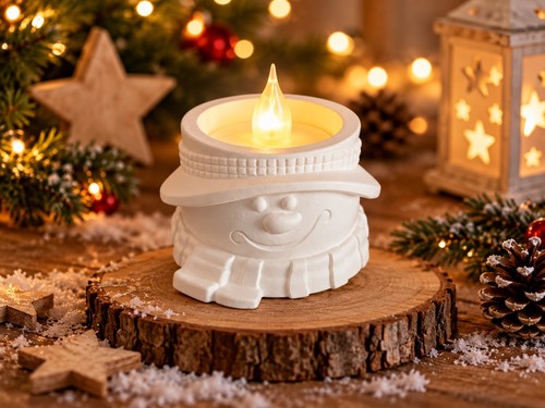 Schneemann teelichthalter - teelichthalter, –