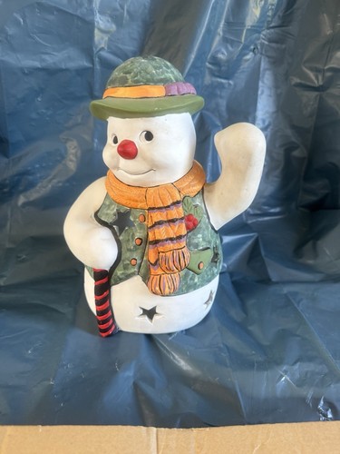 Windlicht schneemannfigur - windlicht,