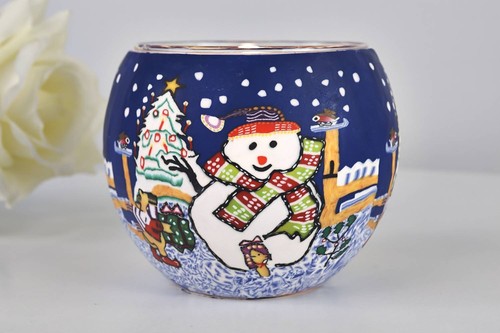 Leuchtglas 21816 snowman - leuchtglas,