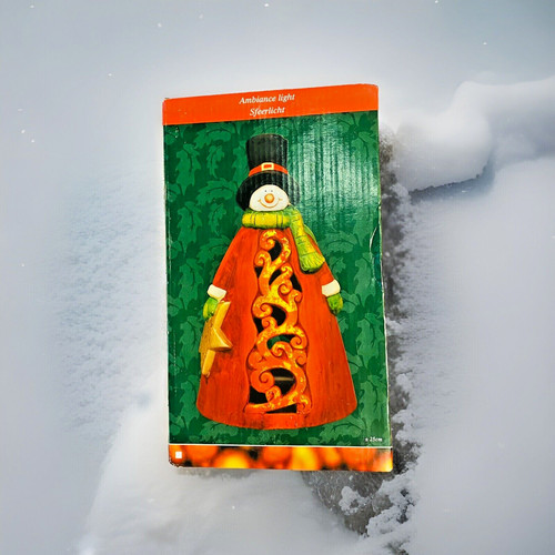 Windlicht schneemann ca - schneemann,