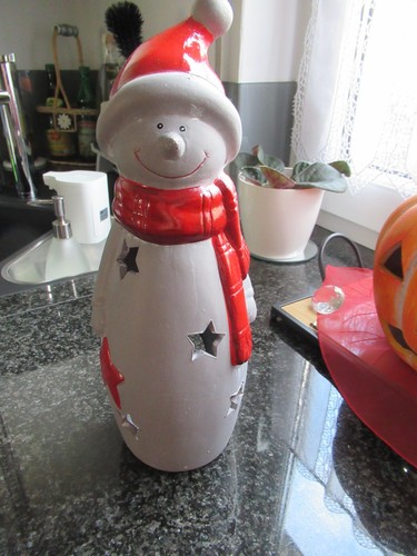 Schneemann als windlicht aus - als,