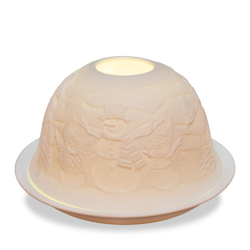 Porzellan windlicht mit motiv - porzellan,