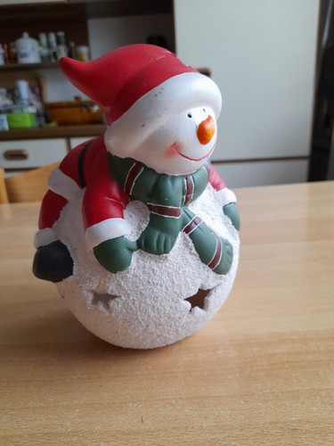 Windlicht schneemann auf - xl,